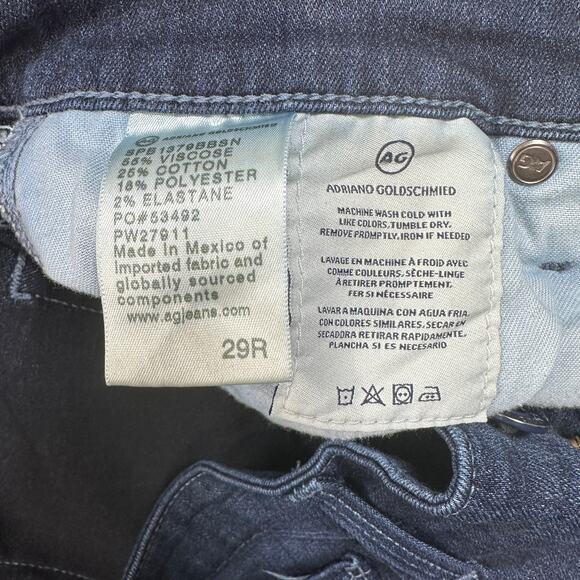 Adriano Goldschmied Jeans WMNS 29R Blue Basin Farrah Skinny Stretch High Rise - Picture 8 of 12